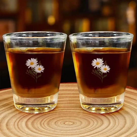 Marguerites Daisy Summer Daisies Flower Garden Shot Glasses