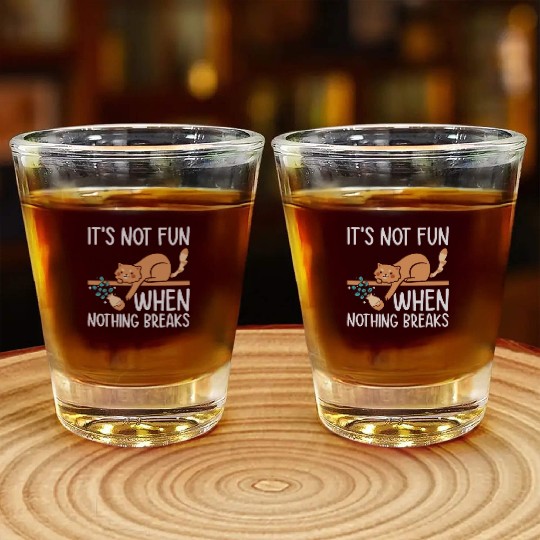 Mean Cat Drawing Line Art Cat Owner Pet Cat Shot Glasses