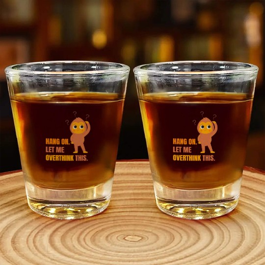 Thoughtful Monkey Illustration Design Shot Glasses