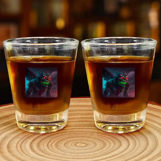 ZOMBIE IRON MAIDEN (version 15) Shot Glasses