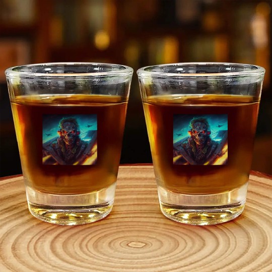 ZOMBIE IRON MAIDEN (version 13) Shot Glasses