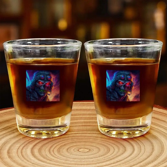 ZOMBIE IRON MAIDEN (version 9) Shot Glasses