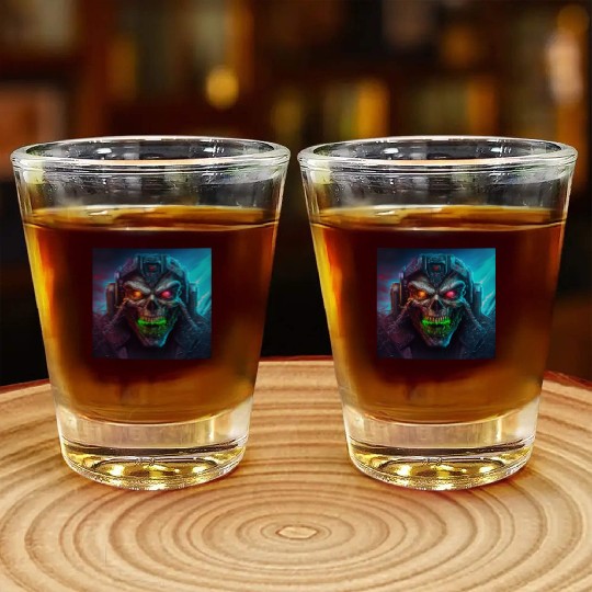 ZOMBIE IRON MAIDEN (version 8) Shot Glasses