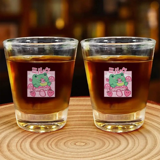Cottagecore Aesthetic Kawaii Frog Drinking Japanes Shot Glasses