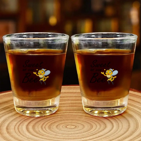 Sweet As Can Bee Sweet baby, Cute honey bee Shot Glasses