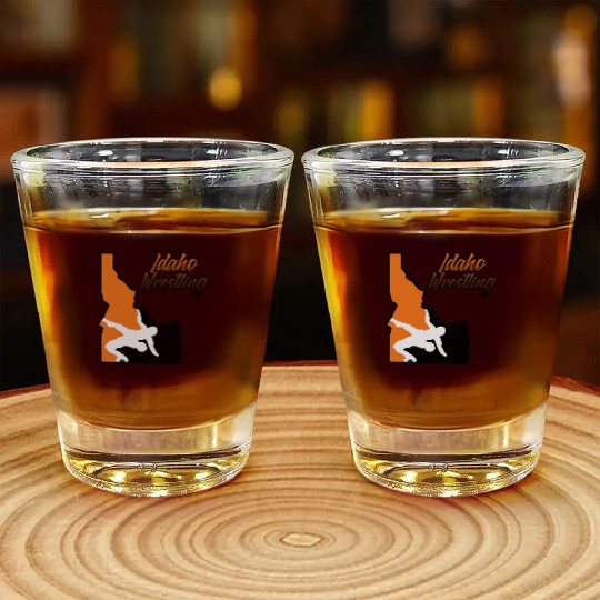 Idaho Wrestling (State Colors) Shot Glasses