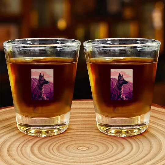 Belgian Malinois Nature Shot Glasses