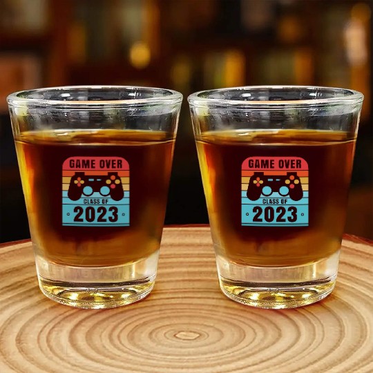 Game Over Class of 2023 Grad 2023 Graduation Shot Glasses