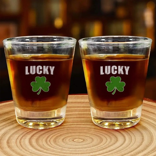 Lucky Irish Shamrock St Patrick'S Day Youth Shot Glasses