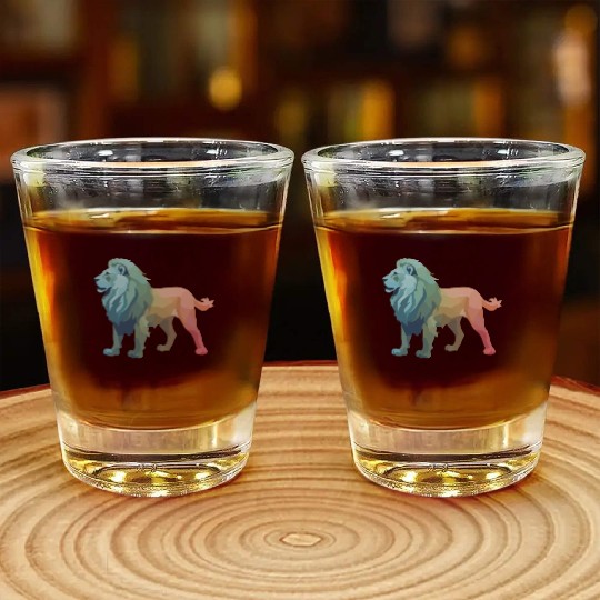 Lion silhouette Shot Glasses