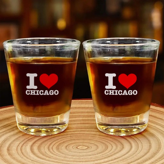 Chicago - I Heart Chicago - I Love Chicago Shot Glasses