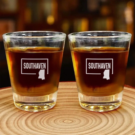 Southaven Mississippi Ms Home Hometown Vacation Shot Glasses