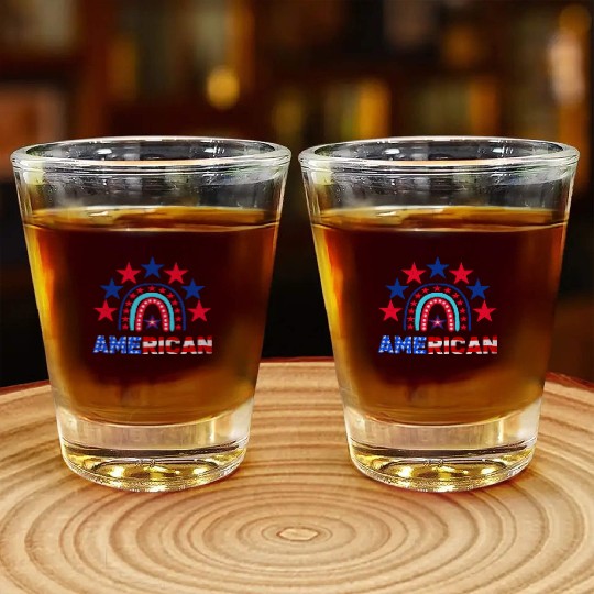 American Independence Day Love America Patriot Shot Glasses