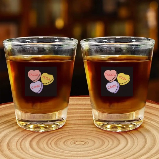 FRONTARTFunny Conversation Hearts Candy Shot Glasses