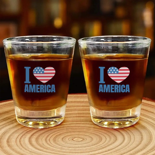 I Love America Shot Glasses