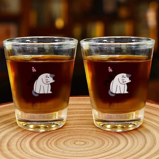Meow | Cat Lover Shot Glasses