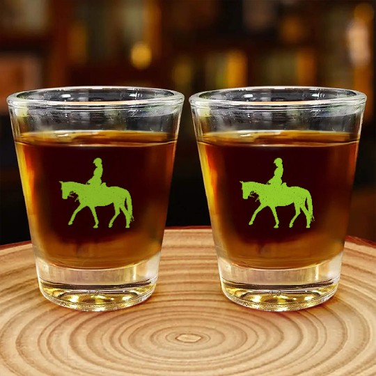 Equestrian Green Lizard Shot Glasses