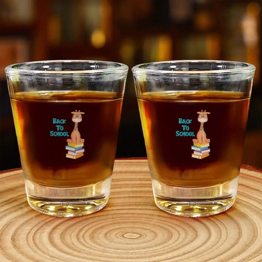 Back To School Giraffe Shot Glasses