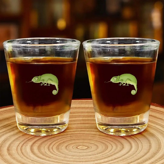 Green Chameleon Shot Glasses