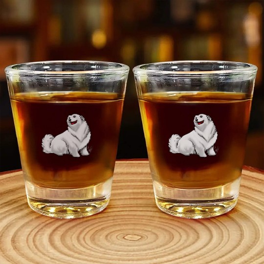 Dog Great Pyrenees White Shot Glasses