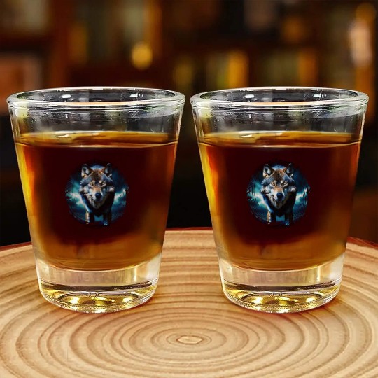 The Midnight Wolf Shot Glasses