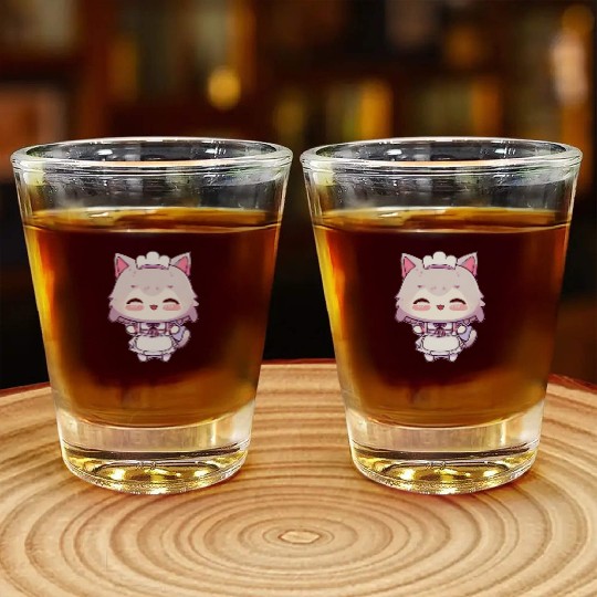 Yuki Kawaii Cat Maid Anime Manga Shot Glasses
