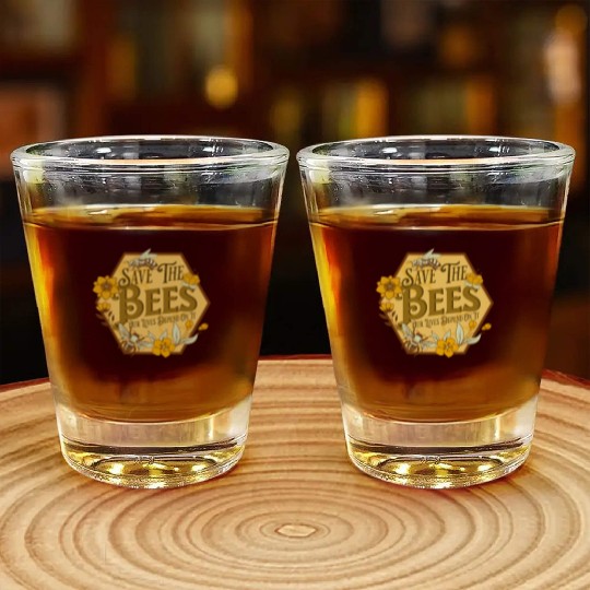 Honey Bee Beekeeping Save The Bees Shot Glasses