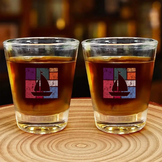 Vintage Sailing Adventure Shot Glasses