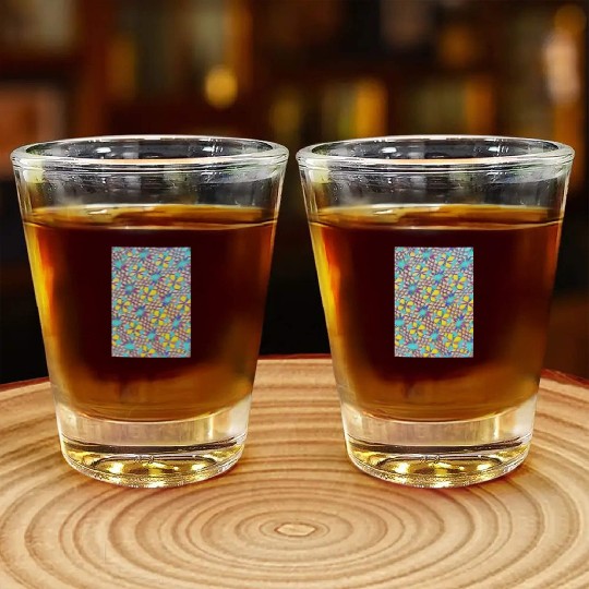 Stunning Yellow Blue Purple Vector Design Shot Glasses