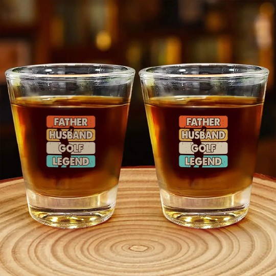Father husband golf legend Shot Glasses