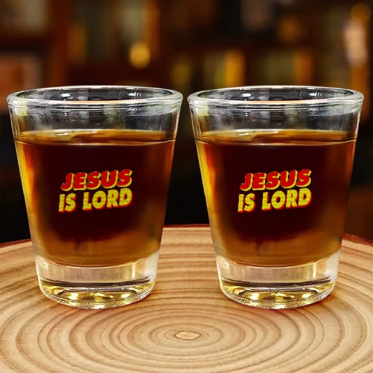 Jesus Is Lord Love Jesus Christian Christmas Shot Glasses