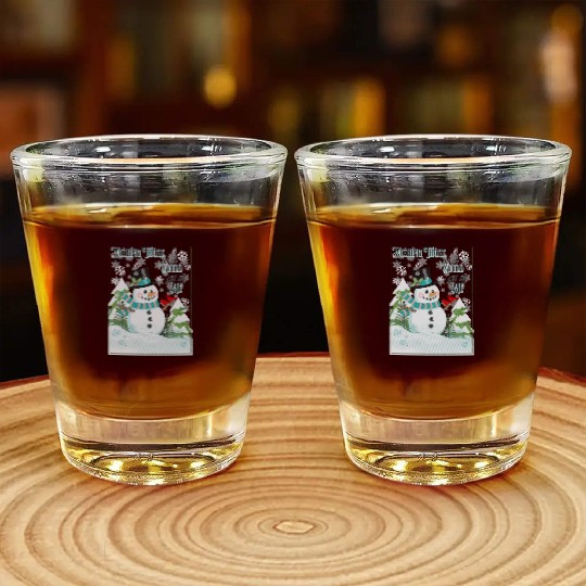 Funny Cranky Snowman Shot Glasses