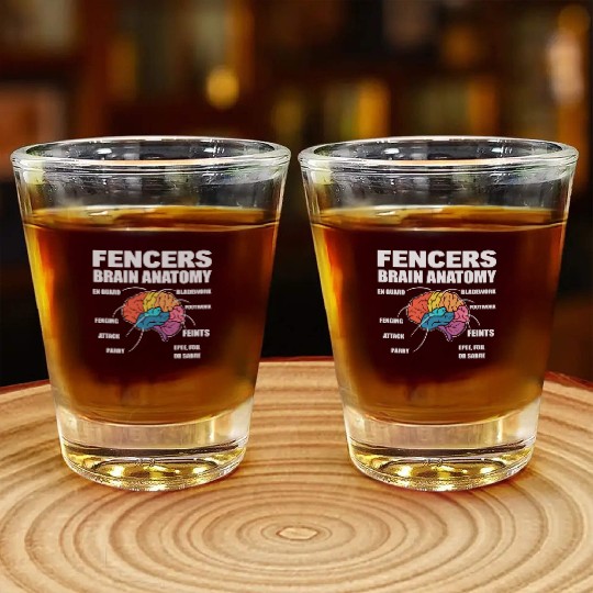 Fencing Combat Sports Fencer Shot Glasses