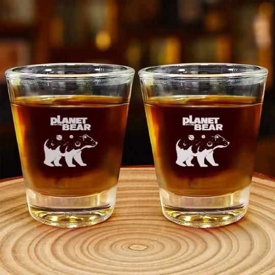 Planet of the Bear Shot Glasses