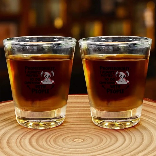 Grim Reaper Funny, Working With People Shot Glasses