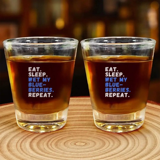 Berry Picking Blueberry Gardening Shot Glasses