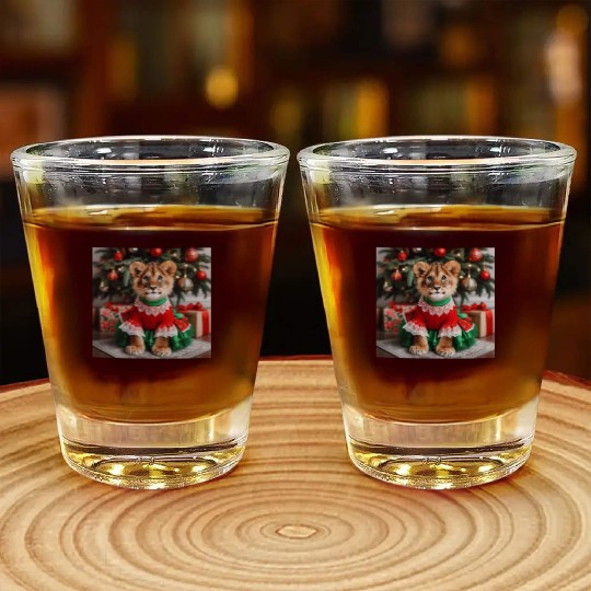 Lion Christmas Shot Glasses