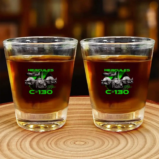 C-130 Hercules Military Aircraft Shot Glasses