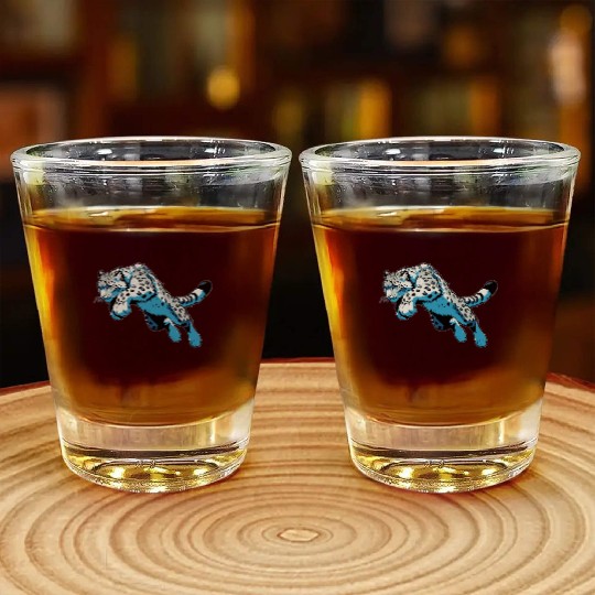Snow Leopard Leopard White Leopard Shot Glasses