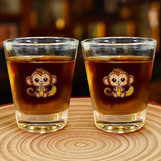 Monkey Business: Banana Juice Break Shot Glasses