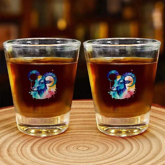 Color splash zodiac: Capricorn Shot Glasses