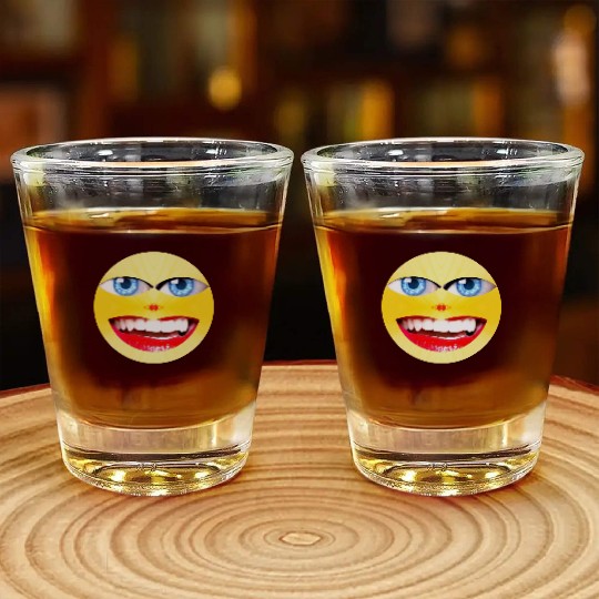 Smile Face Have a Nice Day Promote Happiness Joy Shot Glasses