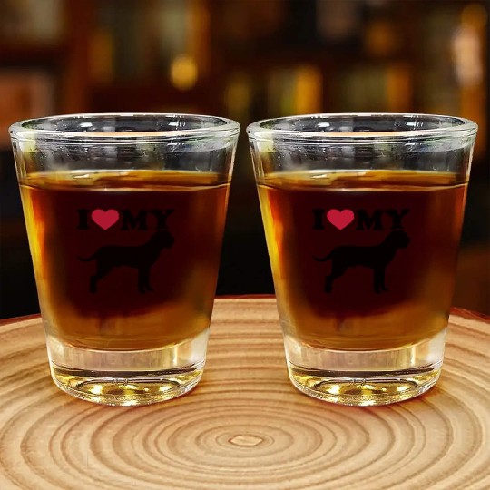 I love my Cane Corso Shot Glasses