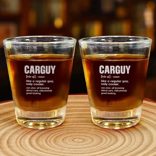 Car Guy Definition Mechanic Auto Racing Car Lovers Shot Glasses