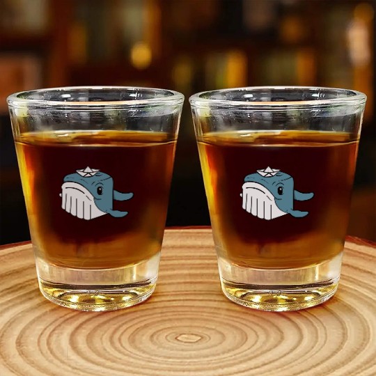 whale orca Shot Glasses