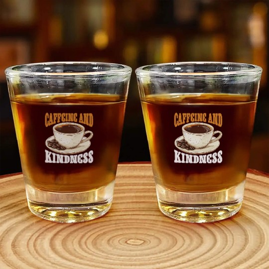 Caffeine And Kindness 6 Shot Glasses