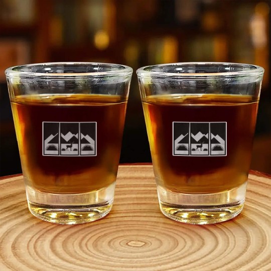 Monochrome Wilderness Shot Glasses