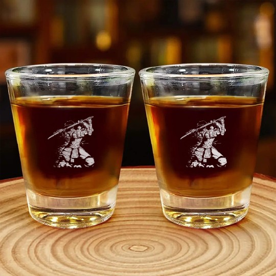 Kanji Japan Katana Sword Ninja Samurai Shot Glasses