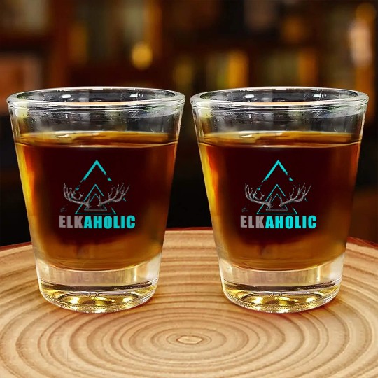 Elk Hunting Elkaholic Hunters Shot Glasses