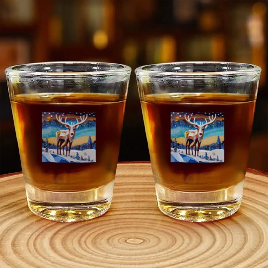 The beauty of wilderness in winter Shot Glasses